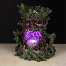 Crystal Green Man LED Backflow Incense Burner